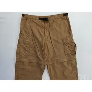 REI Belted 100% Nylon Convertible Cargo Hiking Pants. Brown, Men's MX30. EUC!